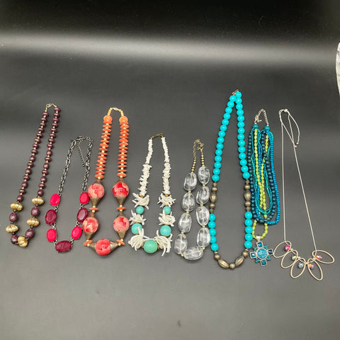 Robert Rose & Multi-Style Chunky Beaded Statement Necklaces Jewelry Lot of 8