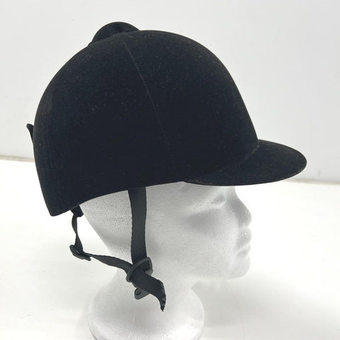 Vintage 90s Lexington Jordan Equestrian Riding Helmet Cap Black Velvet Sz 6 7/8