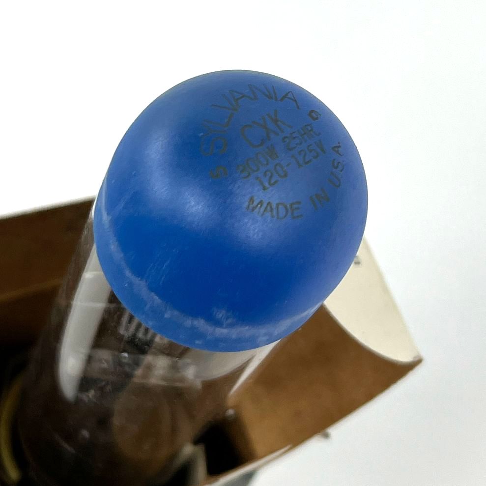 IOB Vintage Sylvania Movie & Still Projector Lamp Bulb Blue Top 300w Light Bulb