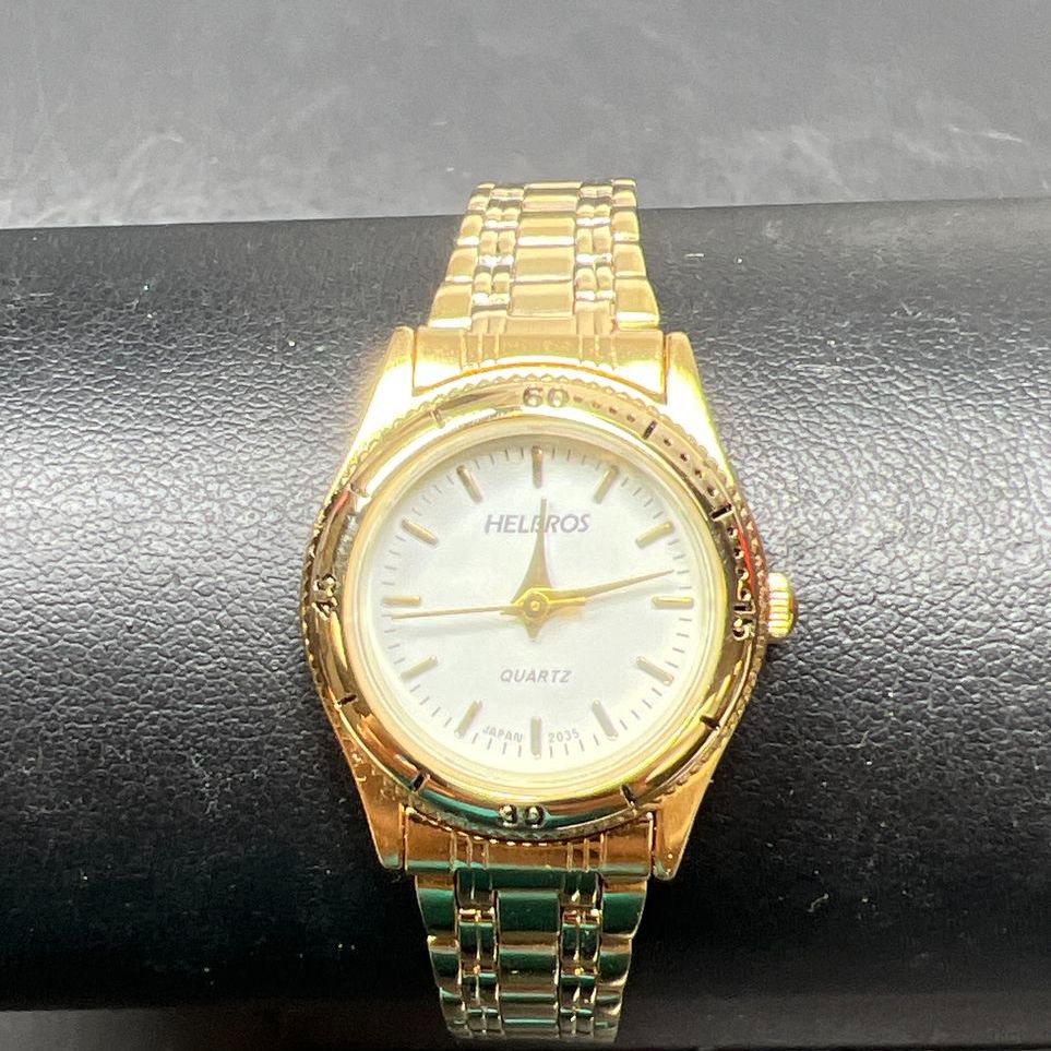 Helbros 8285Y Gold Tone Wristwatch New Battery