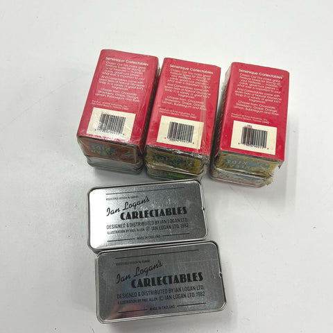 Vintage 1982 Ian Logan's Carlectables Car Tins Lot of 5 Sealed Soap England
