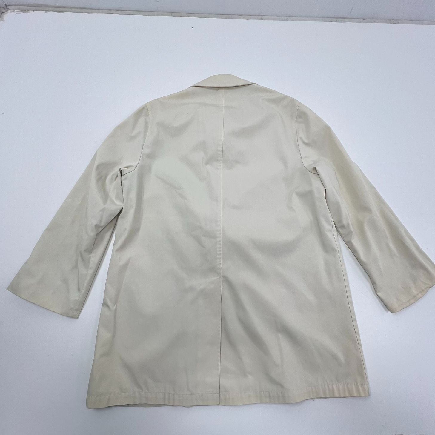 Vintage 70s Brent Cream Durable Press Car Coat Raincoat Jacket Men's Size M
