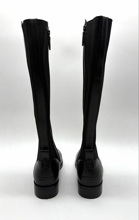 Cole Haan Grand Ambition Huntington Black Leather Tall Knee High Boots Size 8B