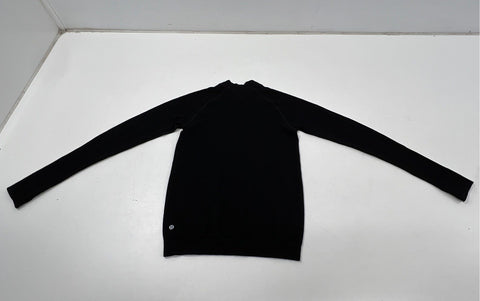 Lululemon Women's Keep the Heat Long Sleeve Black Wool SenseKnit Top Sz L NWT