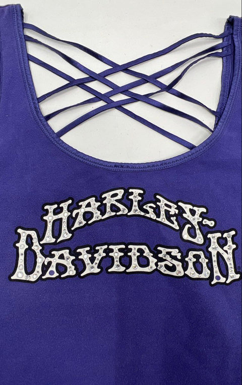 Vintage Harley-Davidson Tank Top Lot Road Hog Rhinestone Graphic Sz XL-2XL