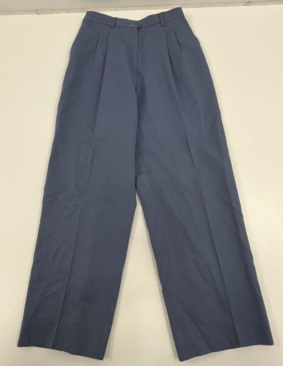 Lot 2 Giab's Vintage 80s Blue Pure Wool High Rise Pleated Trousers Women's 24W