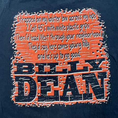 Vintage 1993 Billy Dean Billy the Kid Tour T-Shirt Single Stitch Hanes Sz M