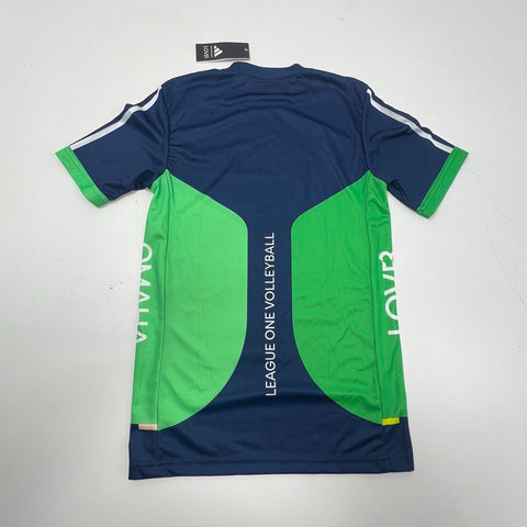 Adidas NWT Men's LOVB Omaha League One Volleyball Jersey Navy Green Size S