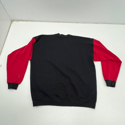Vintage 90s Flat Land Mens Nebraska Colorblock Crewneck Sweatshirt USA XXL