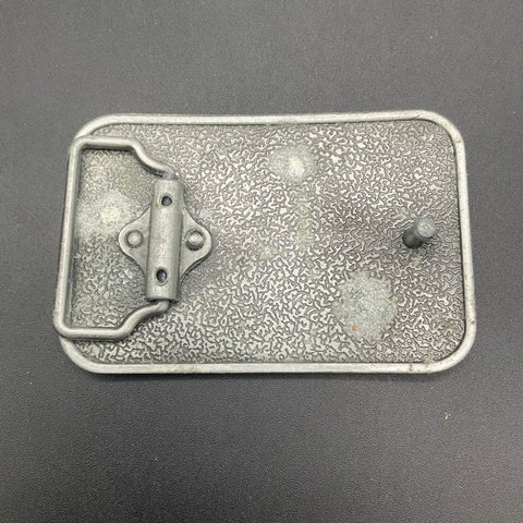 Vintage Doctor Who TARDIS Belt Buckle Silver Tone Metal Sci-Fi Classic Logo