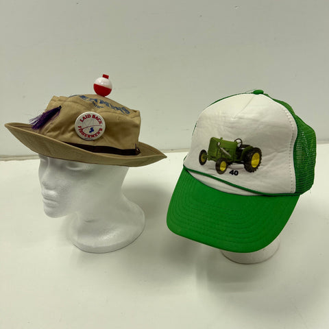 Vintage Lot of 7 Trucker Hats Snapback John Deere I-70 Series Bucket Hat