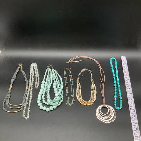 Fashion Statement Necklaces Jewelry Lot of 7 Beaded Boho Multi-strand Styles