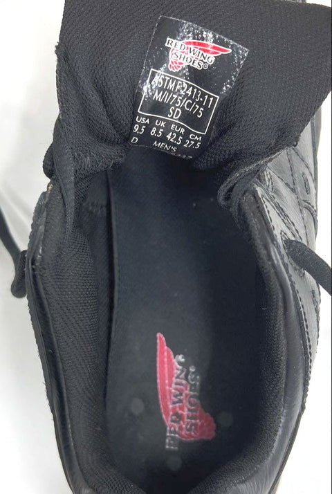 Red Wing ASTM F2413-11 Steel Toe Black Work Oxford Shoes Size 9.5 D