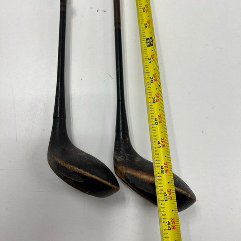 Vintage 1930s Helen Hicks Autograph H.A. Model Brassie & Spoon Golf Clubs