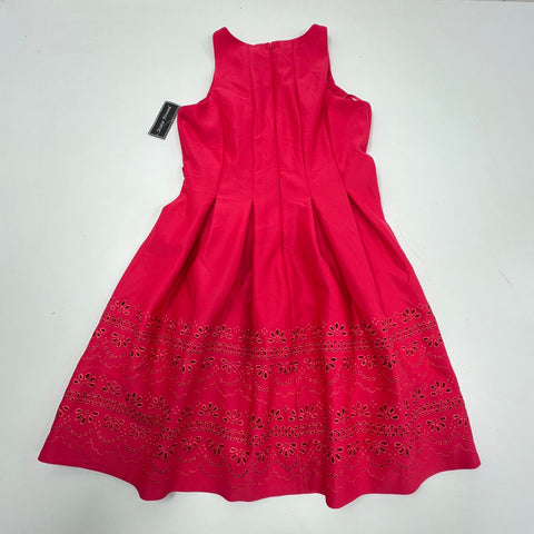Jessica Howard Pink Eyelet Cutout Hem A-Line Dress Women's 16 NWT