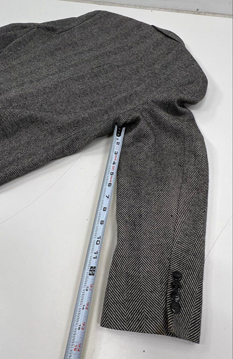 Lot of 2 Vintage 90s Oscar de la Renta Men's Blazers Plaid Herringbone Gray