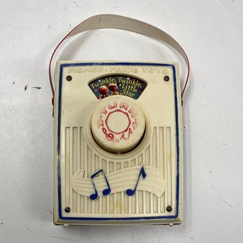 Vintage Fisher-Price Pocket Radio Wind-Up Music Box Twinkle Little Star Toy