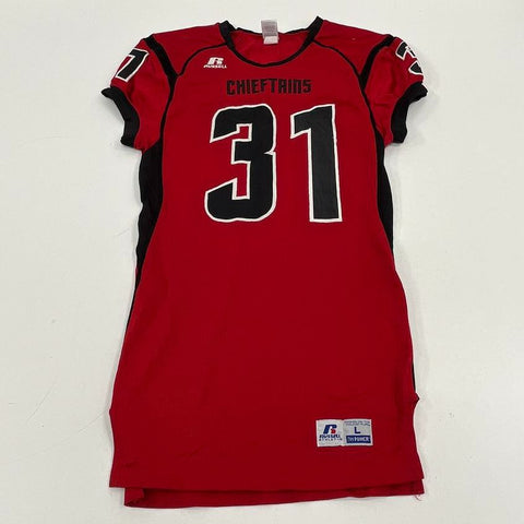 Russell Athletic Red Black Chieftains #31 Football Jersey Men's Size L
