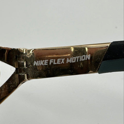 Nike Women's Flex Motion Sunglasses Black Gold EV1016 010 Grey Mirrored Lens