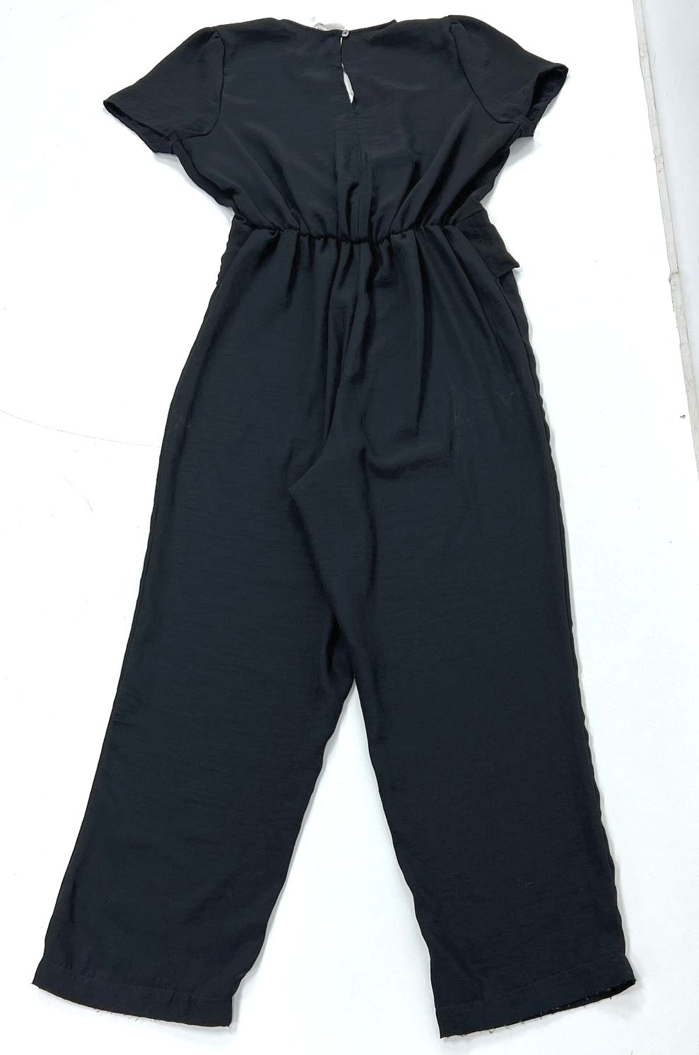 NWT Amadi Anthropologie Black Twist Front Wide Leg Jumpsuit Womens M
