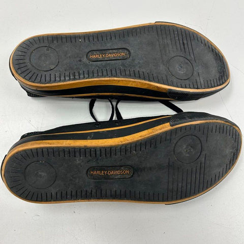 Harley-Davidson D93811 Black Suede Gum Sole Low Top Sneakers Men's Size 11.5