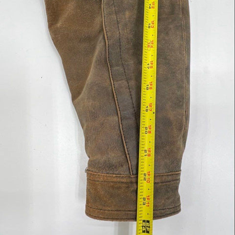 Vintage 90s Adventure Bound Suede Leather Distressed Bomber Jacket Sz L