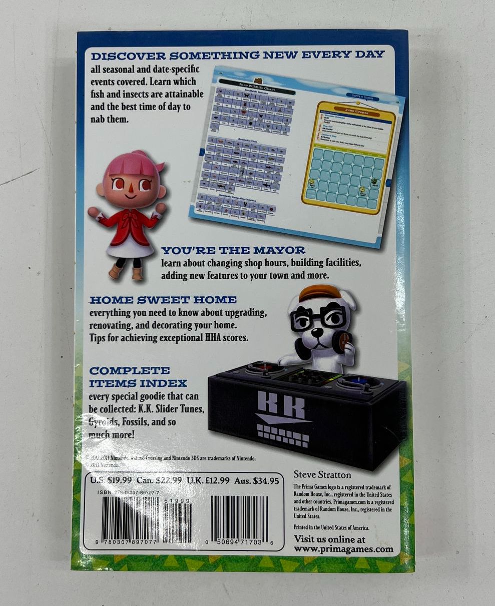 Animal Crossing New Leaf Official Game Guide 2013 Nintendo 3DS Prima Games Book