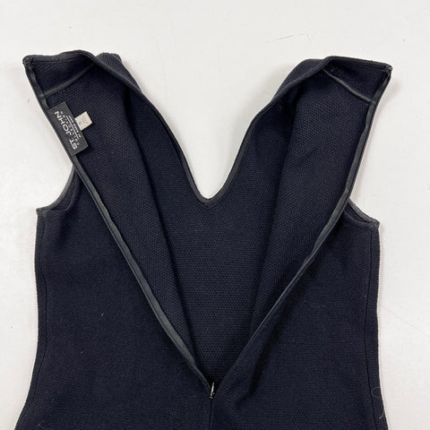 Vintage Y2K St. John Collection Women's Black Santana Knit Sleeveless Dress Sz 4