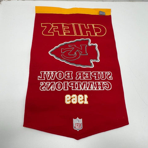 Winning Streak KC Chiefs 1969 Super Bowl Champions Embroidered NFL Banner