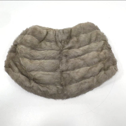 Vintage Royal Furs Women's Real Fur Shawl Stole Gray Taupe Handstitched Salinas