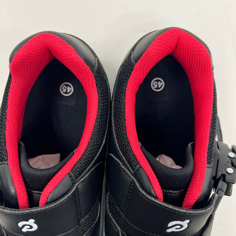 Peloton Cycling Shoes Black Red w/ Cleats OG All DS Size 45