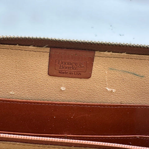 Vintage 90s Dooney & Bourke Green All Weather Leather Crossbody Bag