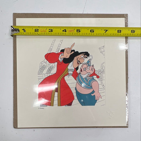 Lot of 4 Disney Prints Lithographs Pooh Beauty & Beast Captain Hook Vintage 90s