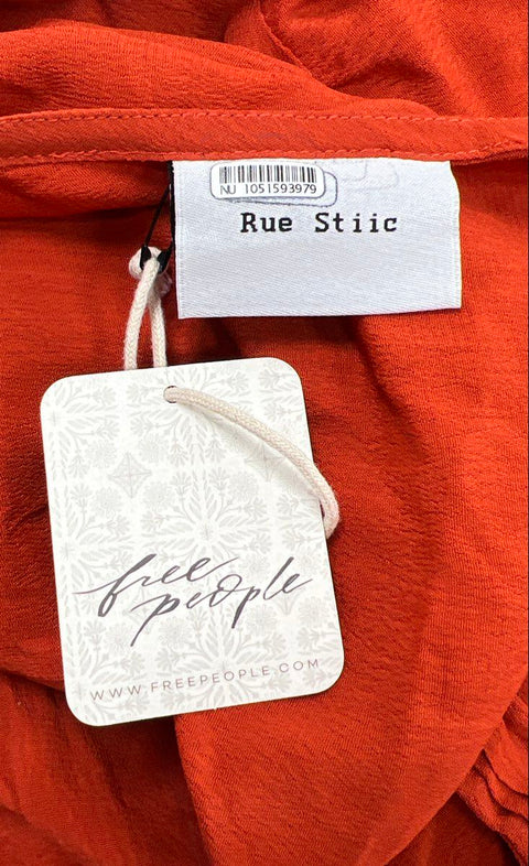 Rue Stiic Women's Terracotta One Shoulder Ruched Viscose Mini Dress NWT Size M