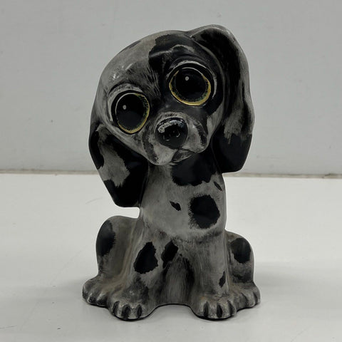 Vintage Big Eyes Dog Puppy Figurine Statue Ceramic Hand-Painted 11 Inch