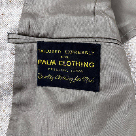 Vintage 70s Palm Clothing Suede Elbow Patch Tweed Sport Coat Blazer Sz 38