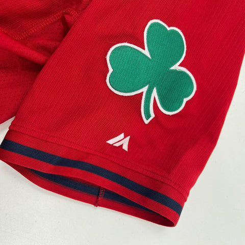 Majestic Red MLB Angels St. Patricks Day Cool Base Authentic Jersey Men's 44 L