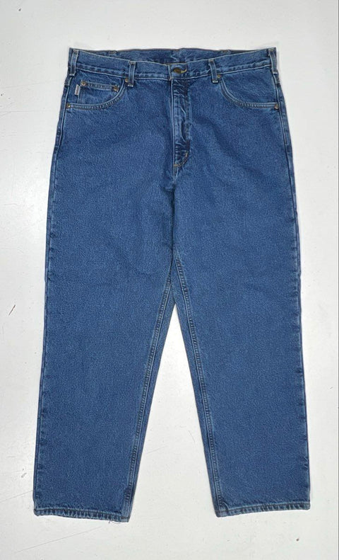 Carhartt Men's B172 Relaxed Fit Blue Denim Work Jeans Sz 38x30