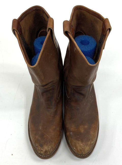 Vintage Red Wing 1155 Brown Leather Pecos Roper Work Boots USA Made Size 8 E