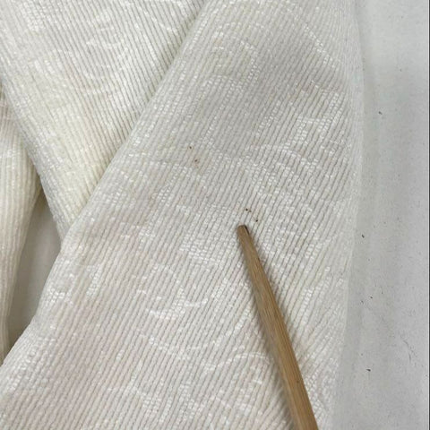 Chico's Cord Bouquet Carella Jacket Antique Ivory Ruffle Trim Women's 0 S NWT