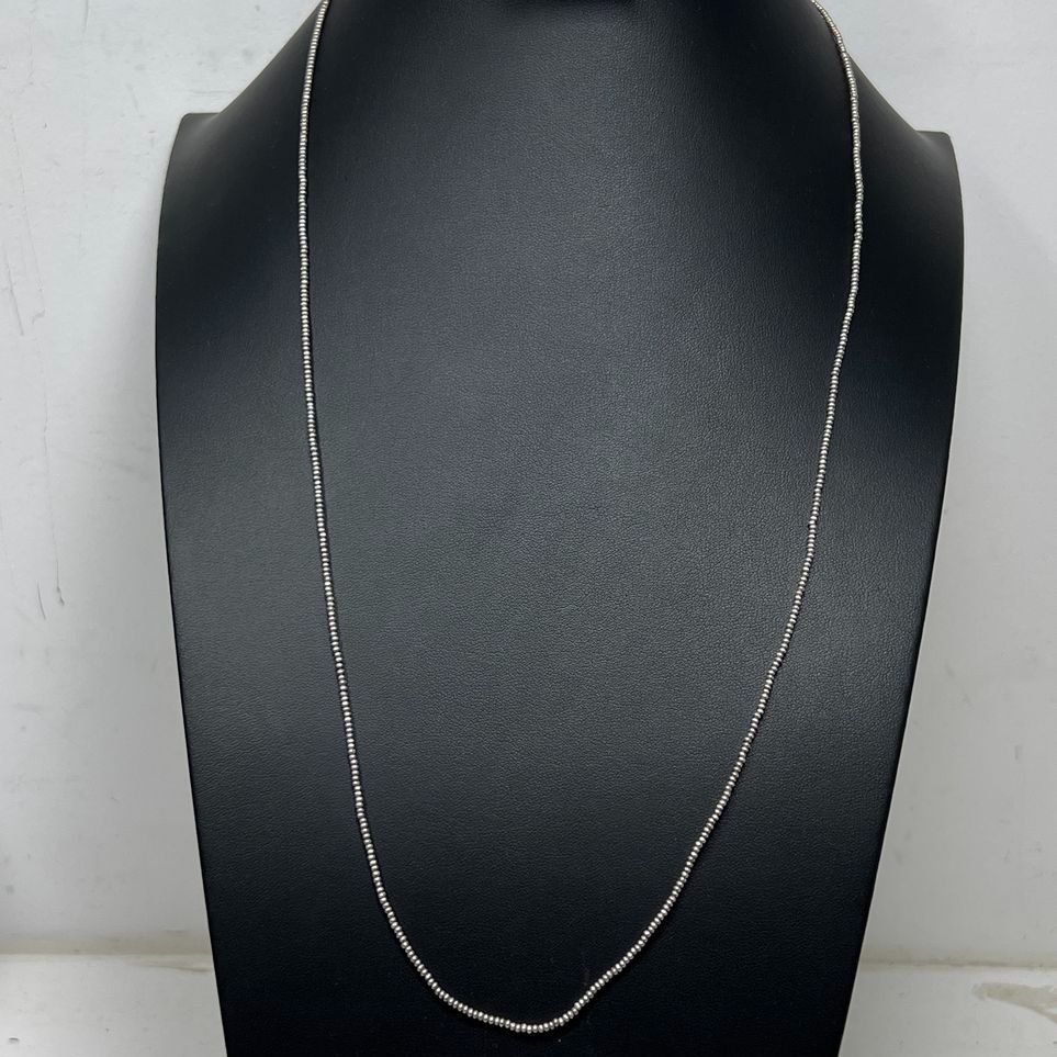 MQ Sterling Silver Beaded Necklace 12.42g