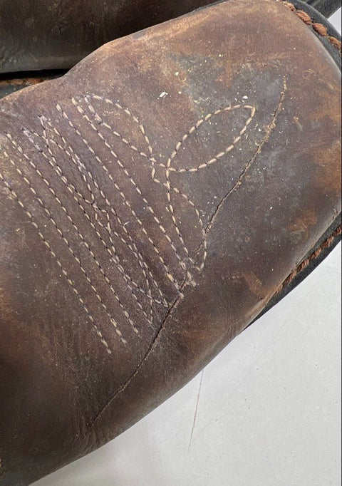 Carhartt Wellington Pull-On Steel Toe Brown Leather Work Boots Size 9