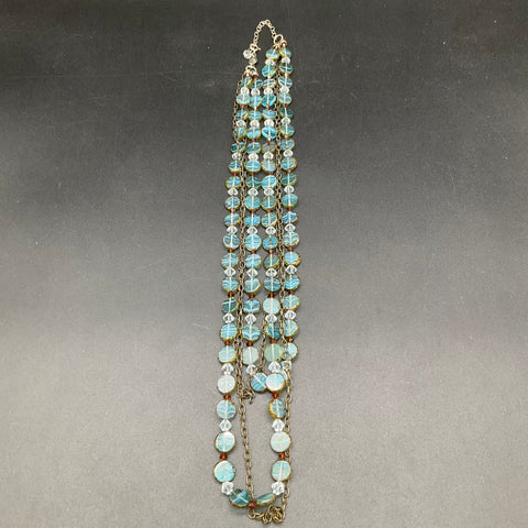 Vintage LFK Austrian Crystal Necklace & Earrings Set Sterling Silver Clasp 925