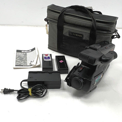 Vintage RCA CC4352 VHS Camcorder 72X Digital Zoom AutoShot Kit With Bag