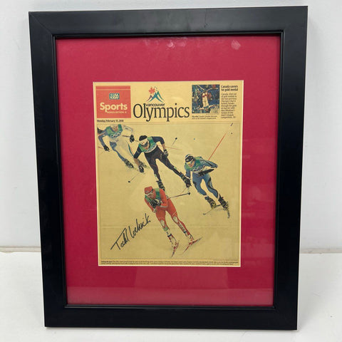 Todd Lodwick Signed 2010 Vancouver Olympics Newspaper USSA Provenance Framed