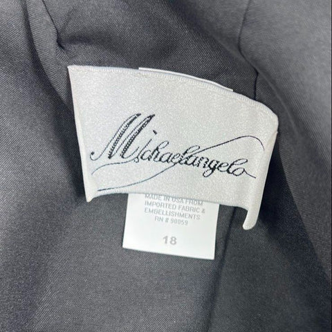 Vintage Y2K Michaelangelo Black White Colorblock A-Line Gown Dress Womens 18 NWT