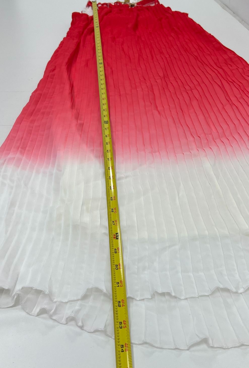 Vasna Desire Womens Lot 2 Pleated Maxi Dresses Size L NWT Red Striped Ombre