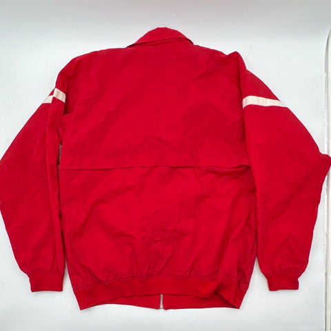 Vintage 90s Red Oak Nebraska Huskers Full Zip Windbreaker Jacket Red Sz L