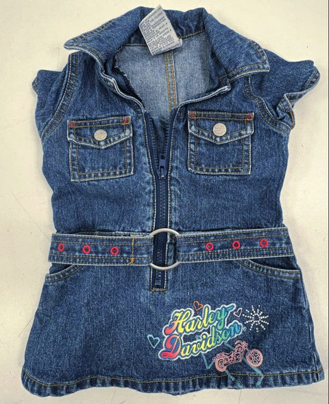 Harley-Davidson Kids Clothing Lot Moto Jacket Denim Jumper Tee Sz 18M 4T Youth L