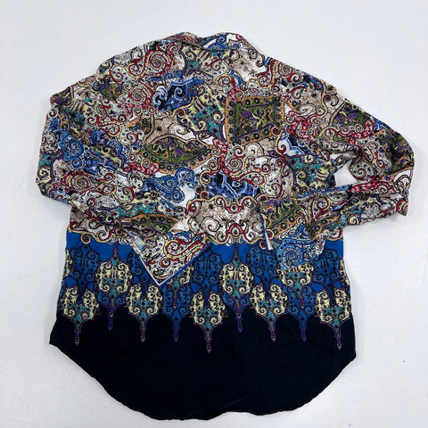 Robert Graham Men's Classic Fit Multicolor Paisley Cotton Button Up Shirt Sz L